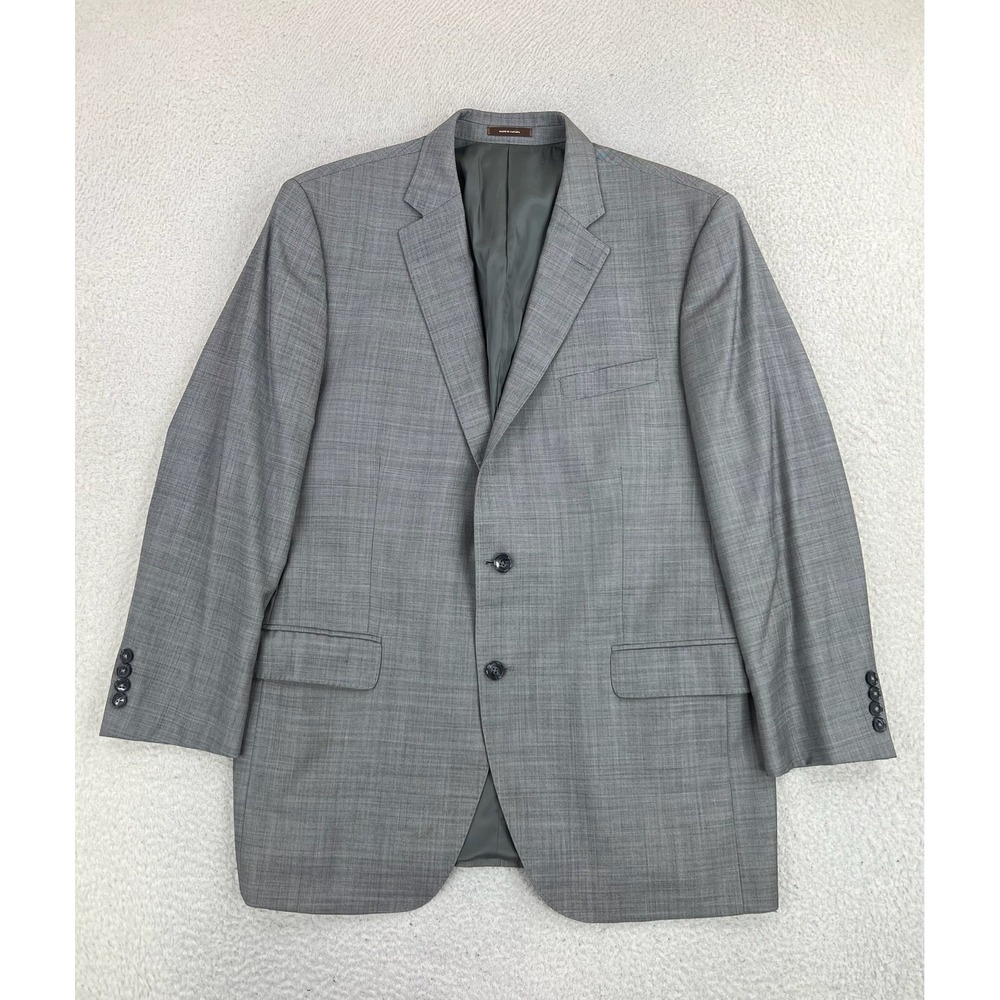 Peter Millar Blazer Mens 44T Long Gray Glen Plaid Wool Sport Coat 2 Button